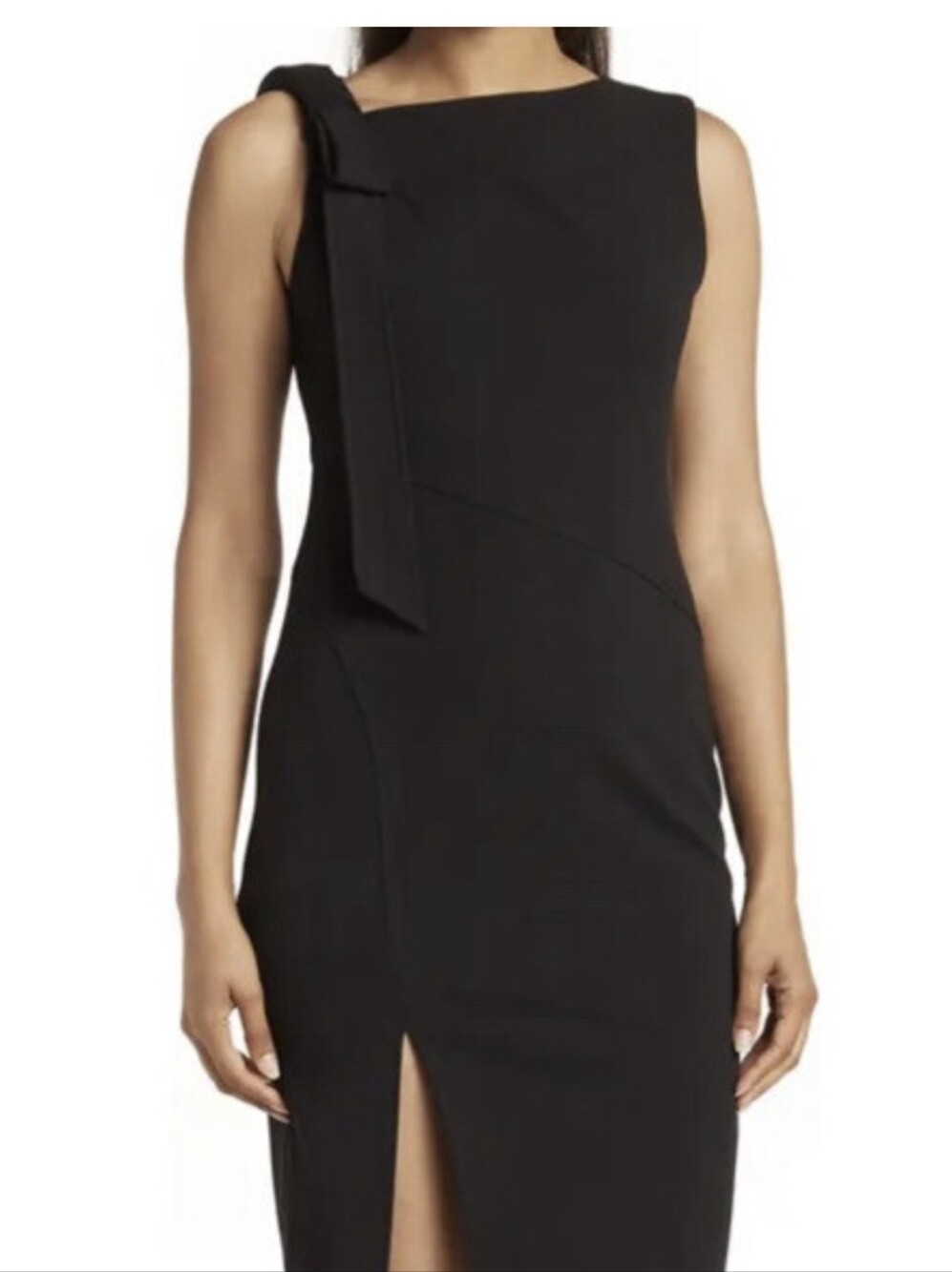 Calvin Klein Navy Pencil Skirt with Front Slit